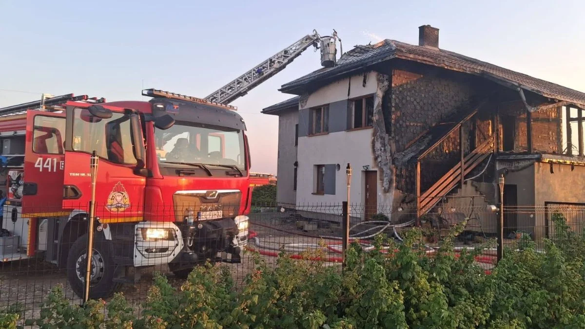 Pożar pod Łęczycą