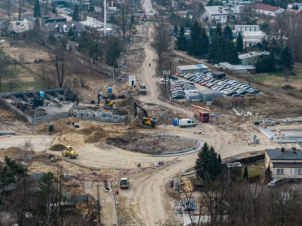 Trwa budowa ronda, która połączy Szczecińską z wjazdem na S14