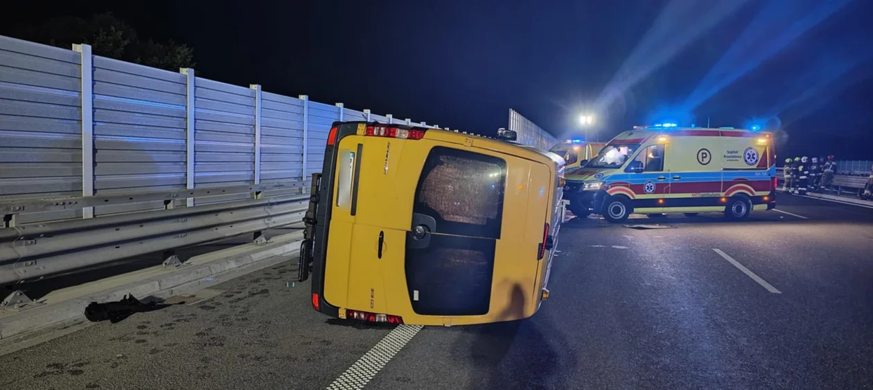 Wypadek na A1 pod Radomskiem