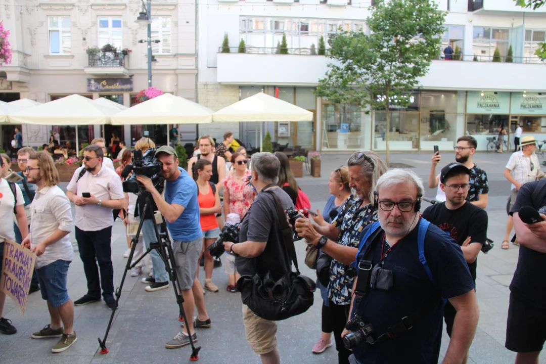 „Pogrzeb Łódzkiej Komunikacji Miejskiej” na Piotrkowskiej