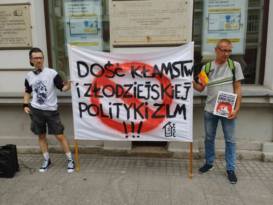 Protest Łódzkiego Stowarzyszenia Lokatorów 21.06.2023