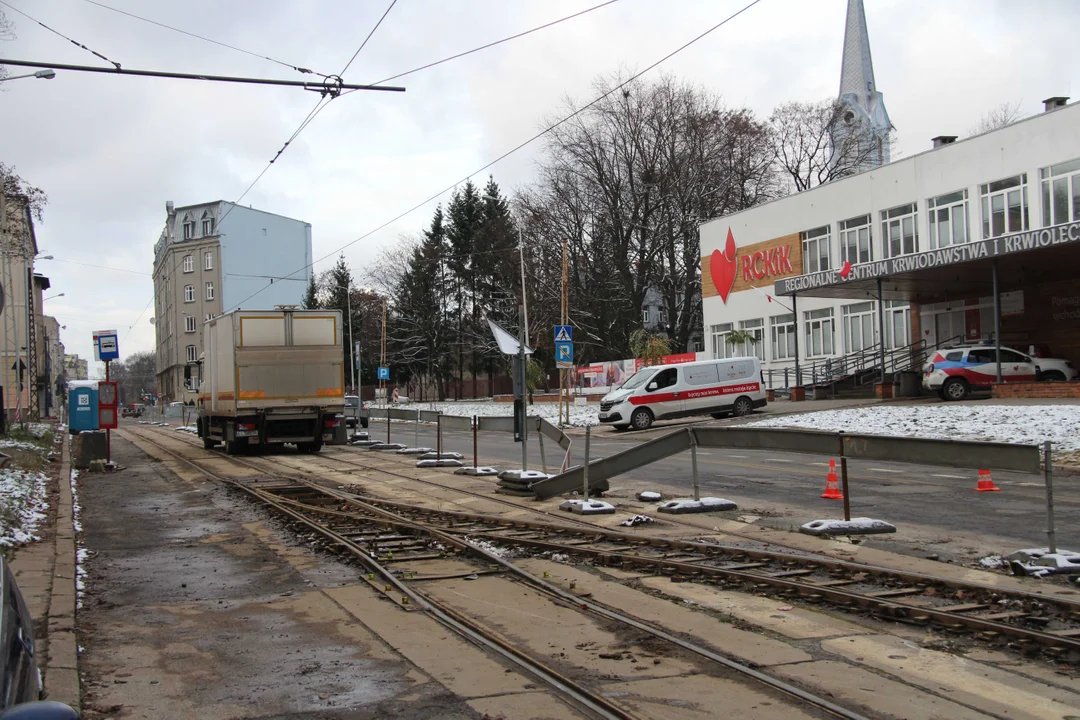 Wykolejenie tramwaju MPK Łódź na Bałutach