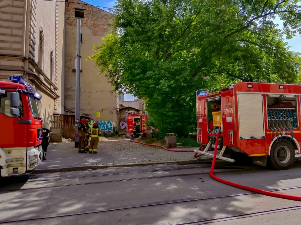 Pożar pustostanu na Kilińskiego w Łodzi