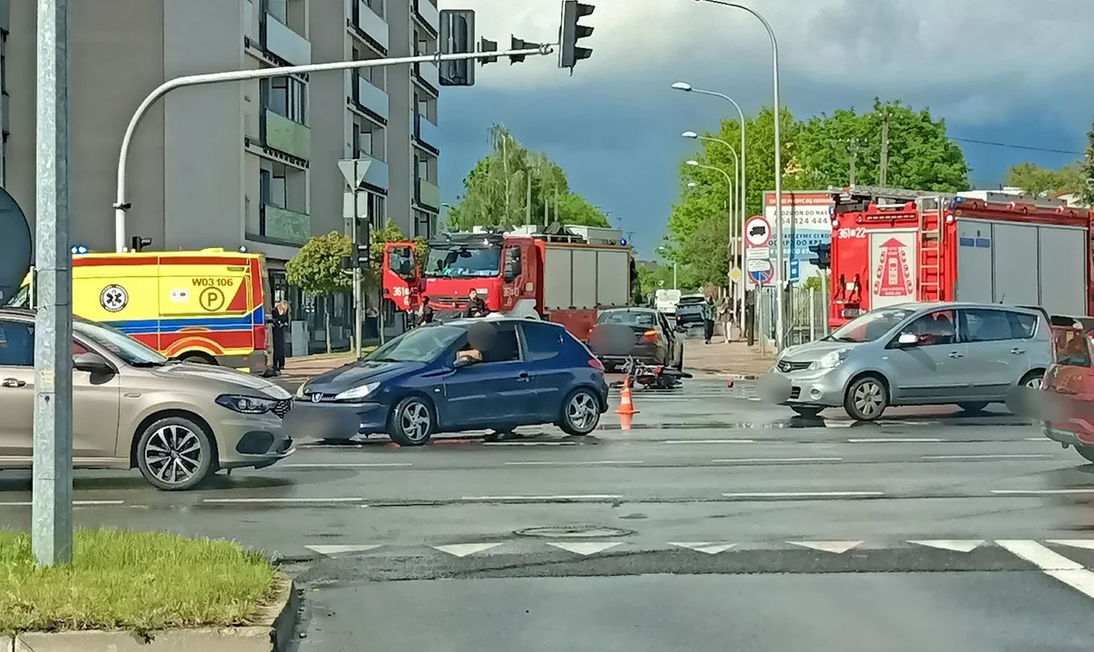 Wypadek w centrum Płocka