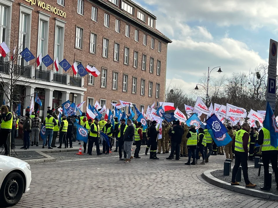 Protest służb mundurowych w Gdańsku