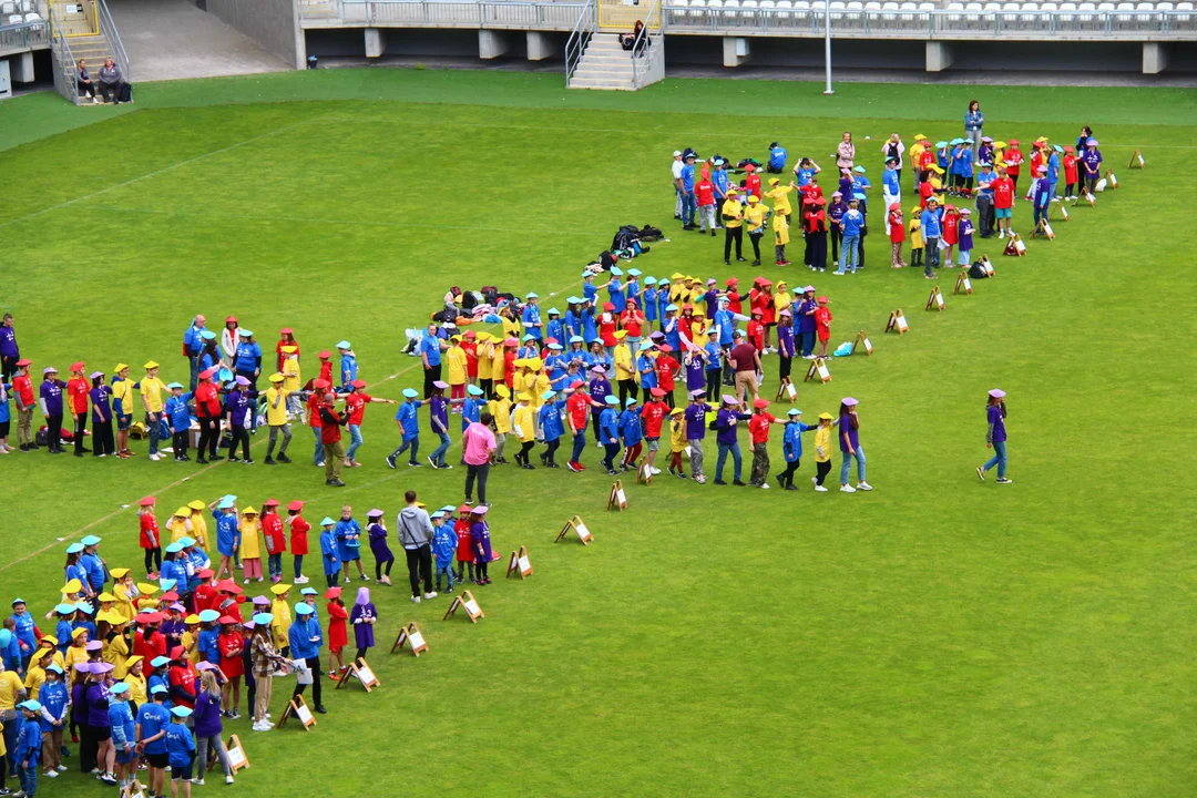 Flash mob na stadionie ŁKS Łódź im. Władysława Króla