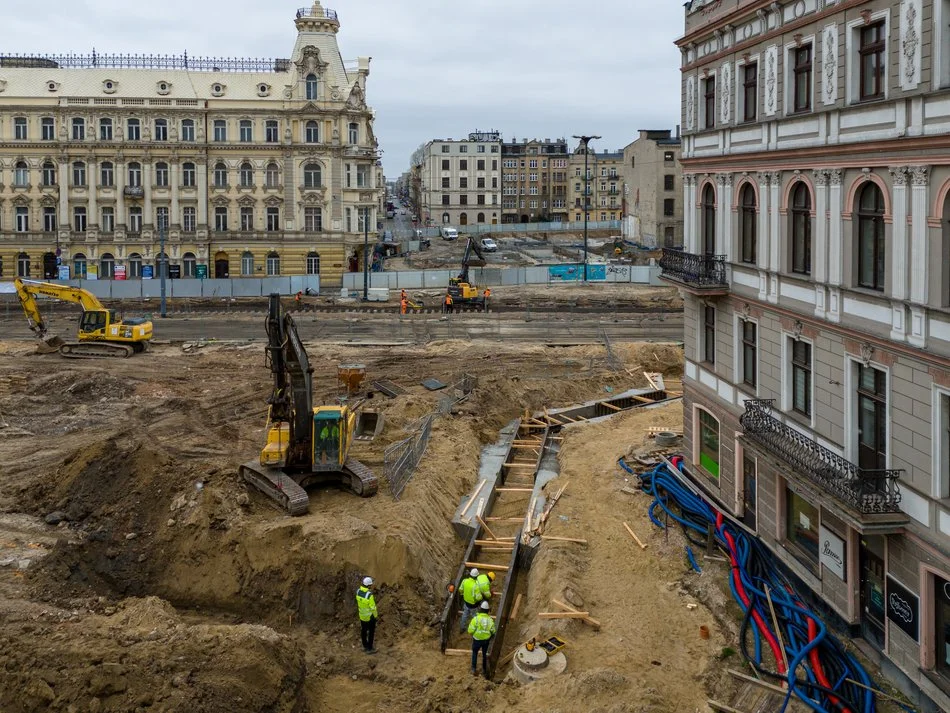 Tymczasowe torowisko w centrum Łodzi ukończone