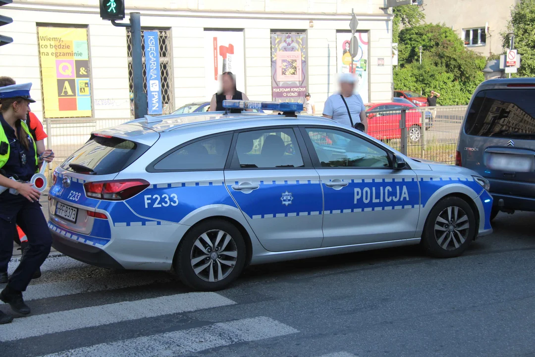 Kolizja samochodu z motocyklem na Zachodniej