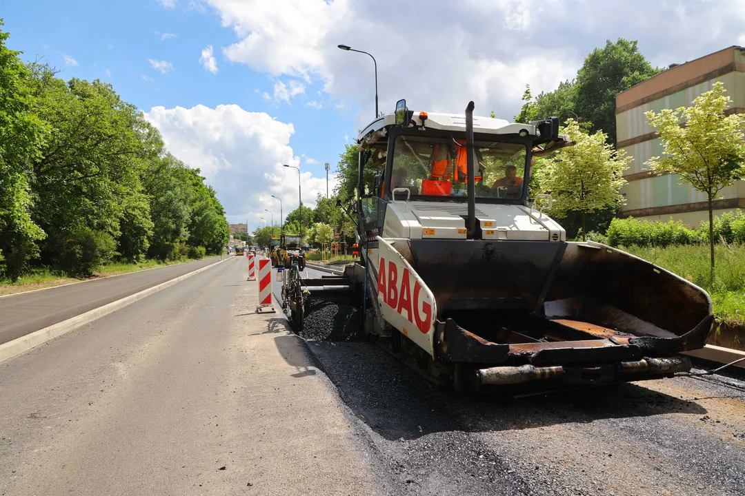 Trwa remont ulicy Lutomierskiej w Łodzi - stan na czerwiec 2024 r.