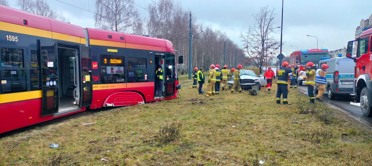 Wypadek na al. Hetmańskiej w Łodzi