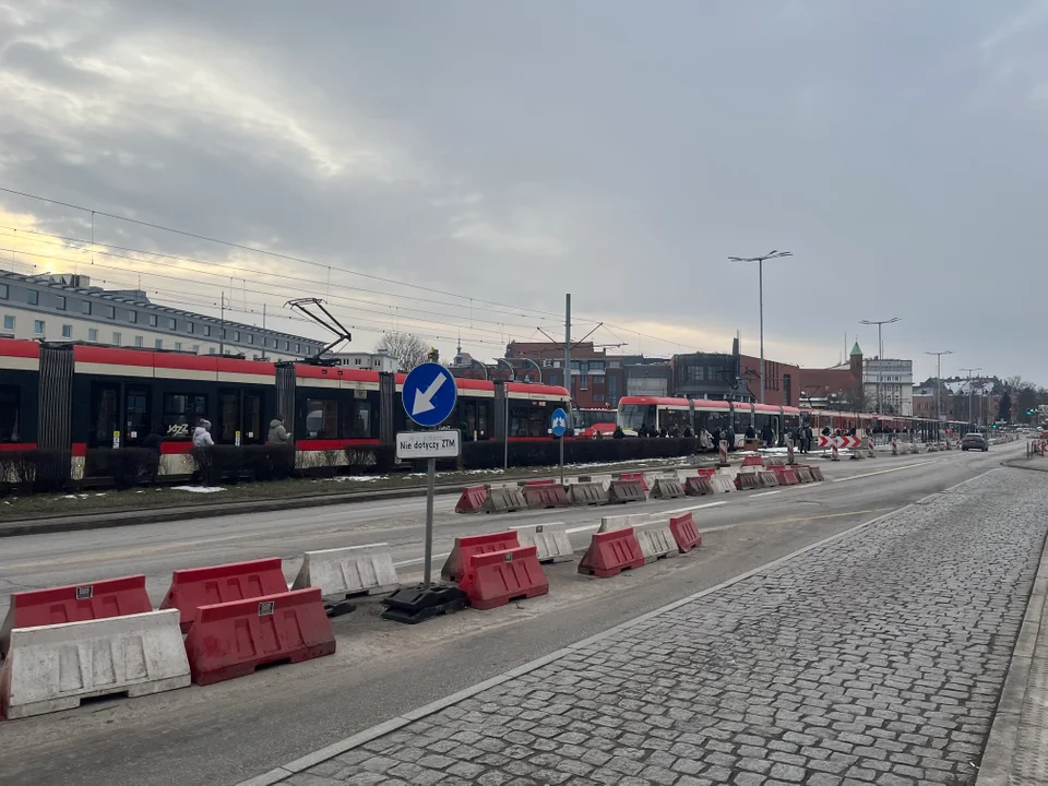 Poranny paraliż ruchu w centrum Gdańska