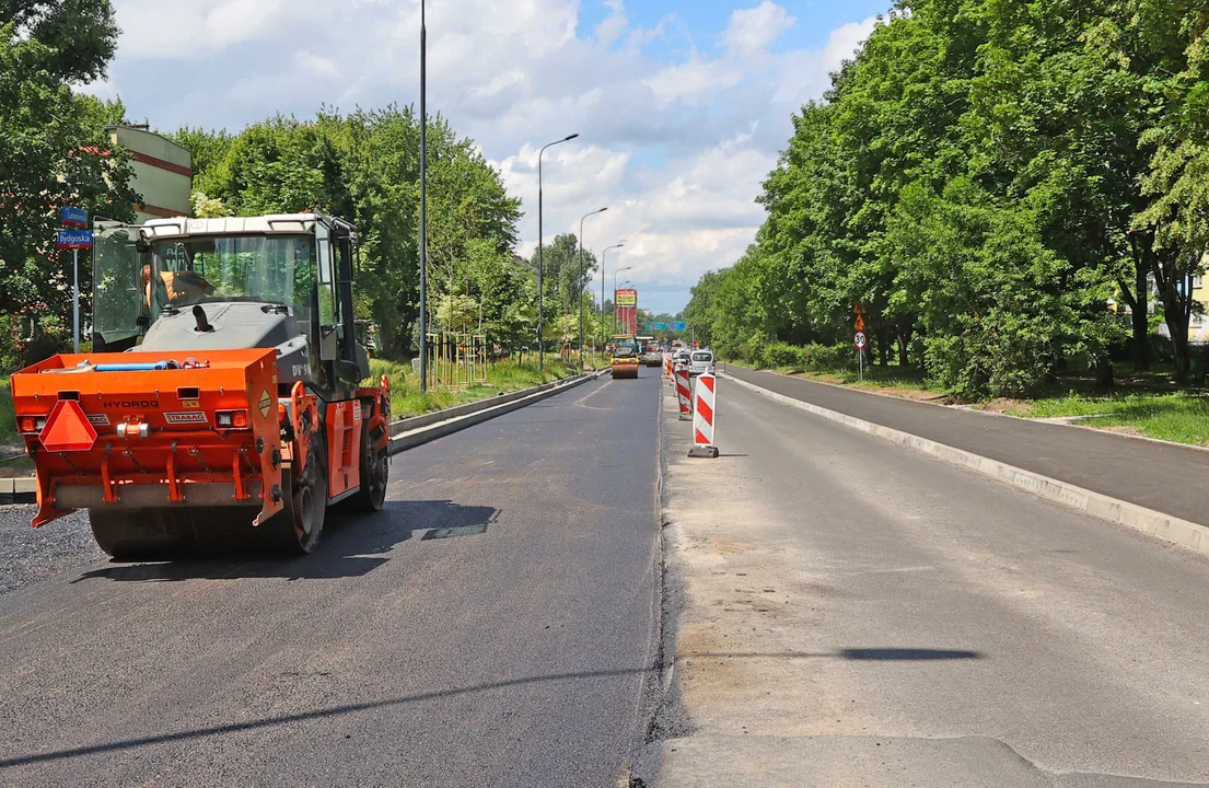 Trwa remont ulicy Lutomierskiej w Łodzi - stan na czerwiec 2024 r.