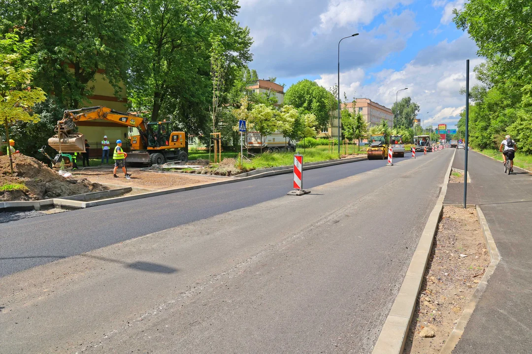 Trwa remont ulicy Lutomierskiej w Łodzi - stan na czerwiec 2024 r.