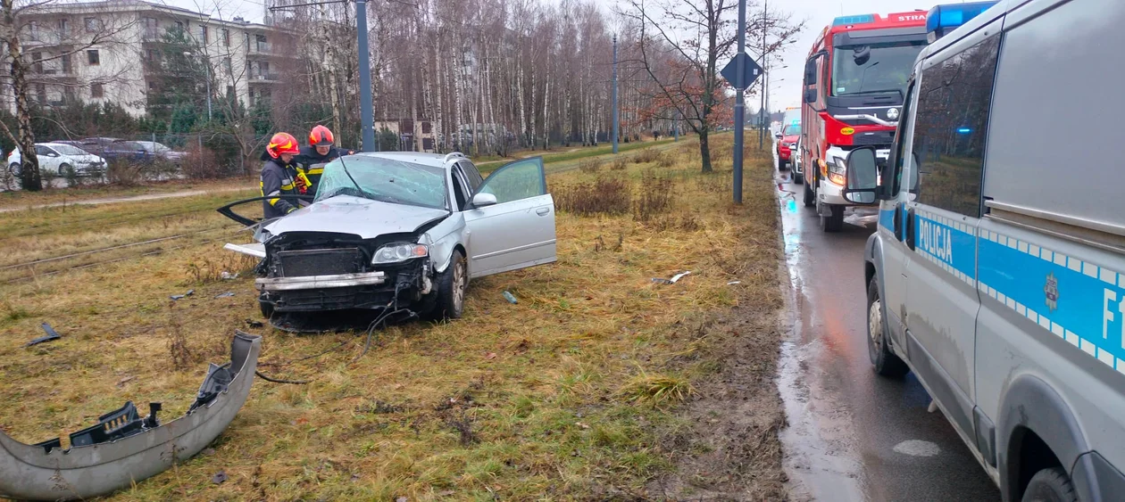 Wypadek na al. Hetmańskiej w Łodzi