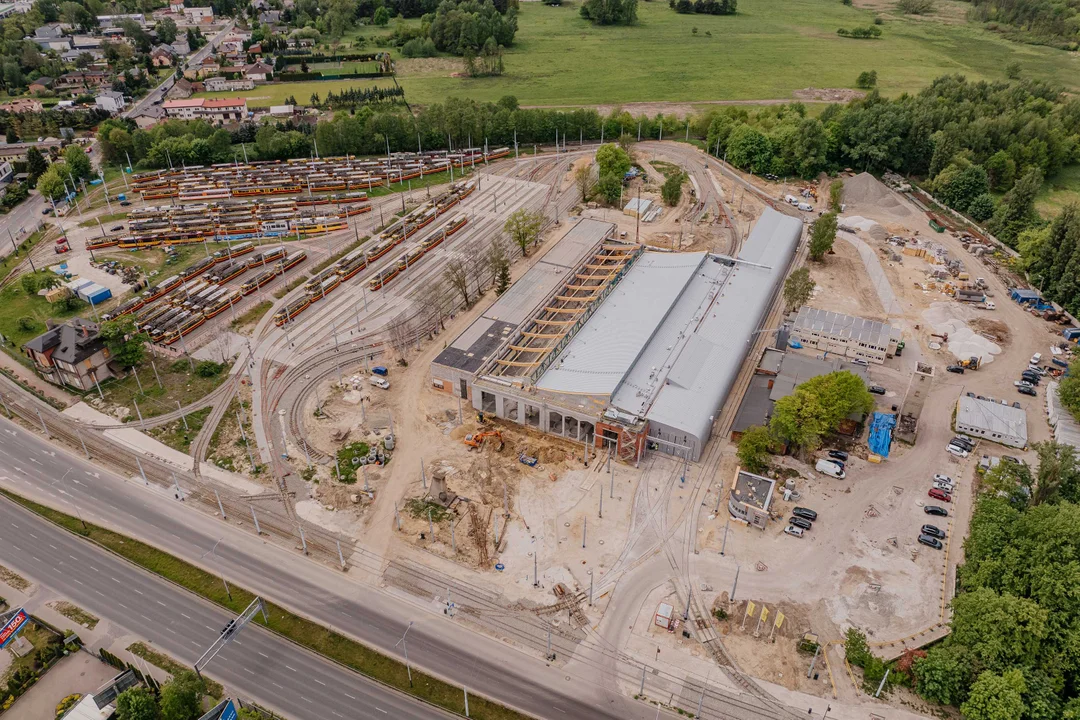 Przebudowa zajezdni tramwajowej Chocianowice - stan na maj 2024 r.