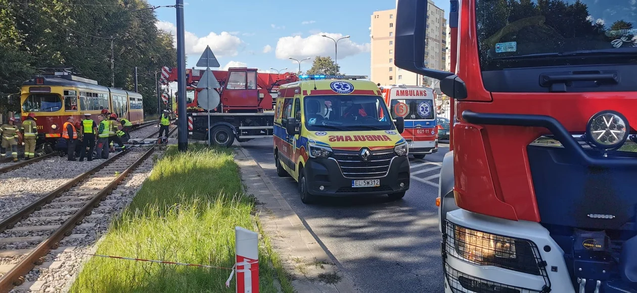 Wypadek na torowisku w Zgierzu