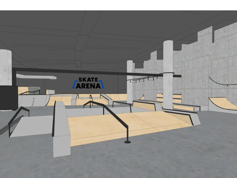 Koncepcja nowego skateparku na Polsat Plus Arena Gdańsk