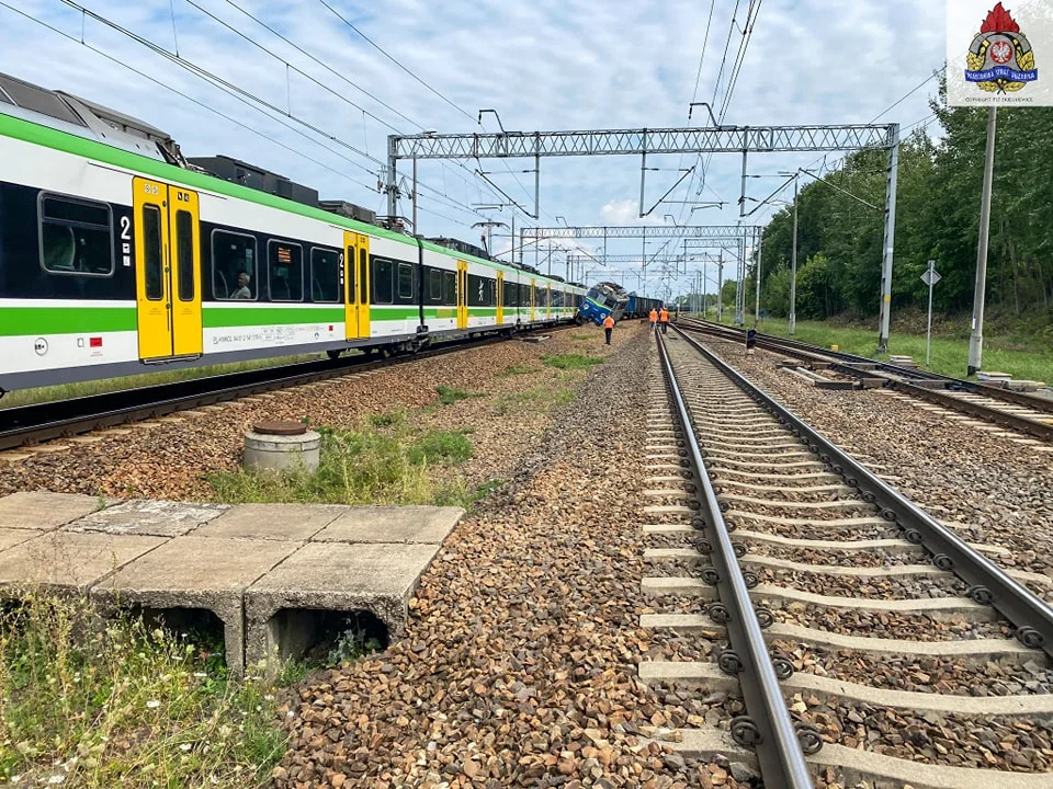 Zderzenie pociągu pasażerskiego z pociągiem PKP Cargo