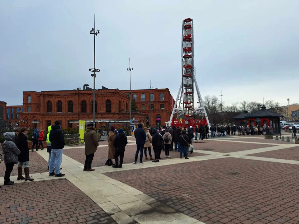 Tłusty czwartek na rynku Manufaktury w Łodzi