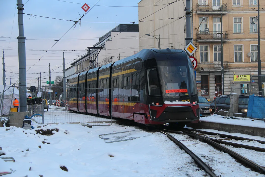 Remont ulicy Legionów w Łodzi - stan na 16.01.2024 r.