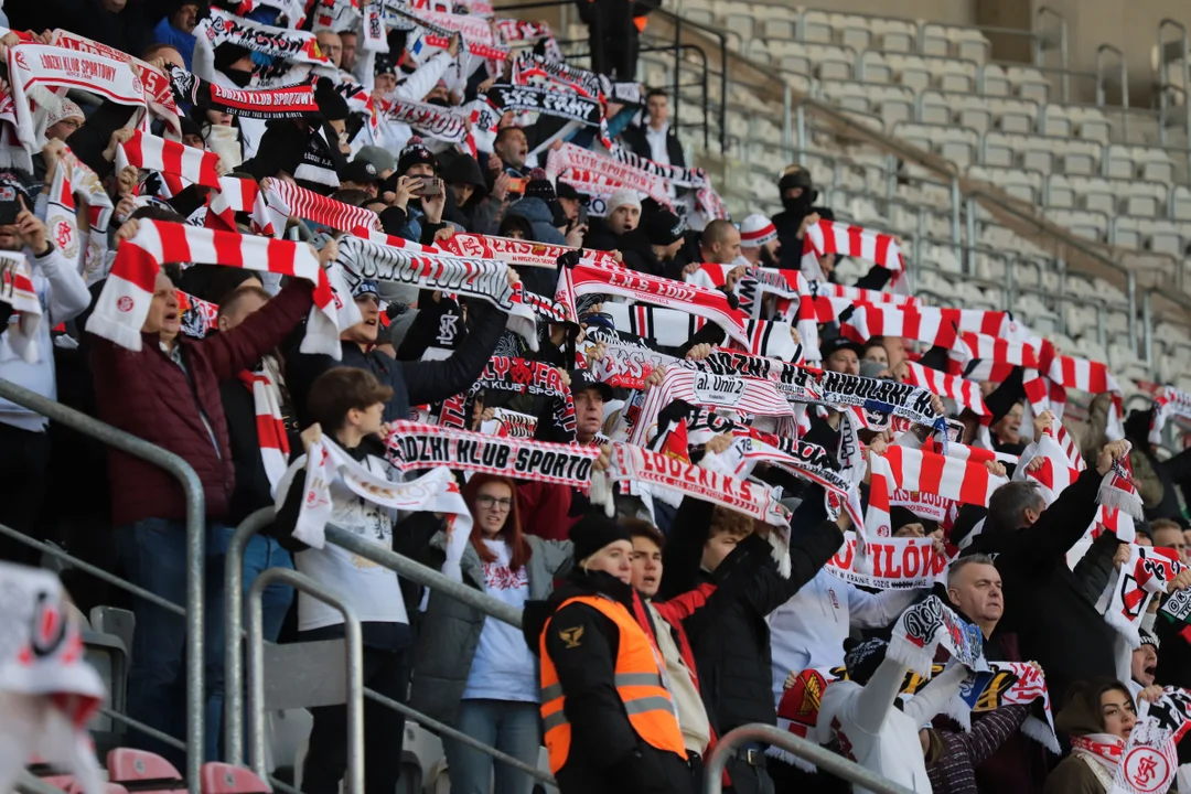 Kibice na meczu ŁKS Łódź i Ruch Chorzów