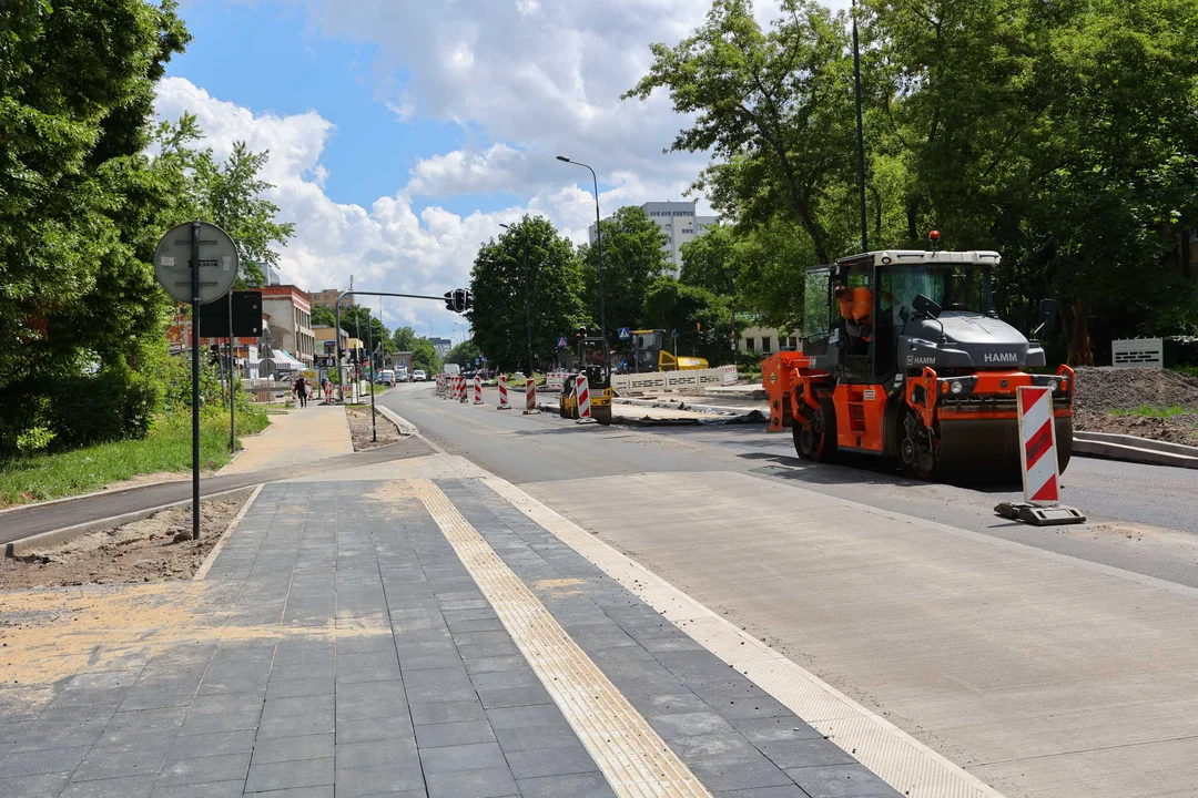 Trwa remont ulicy Lutomierskiej w Łodzi - stan na czerwiec 2024 r.