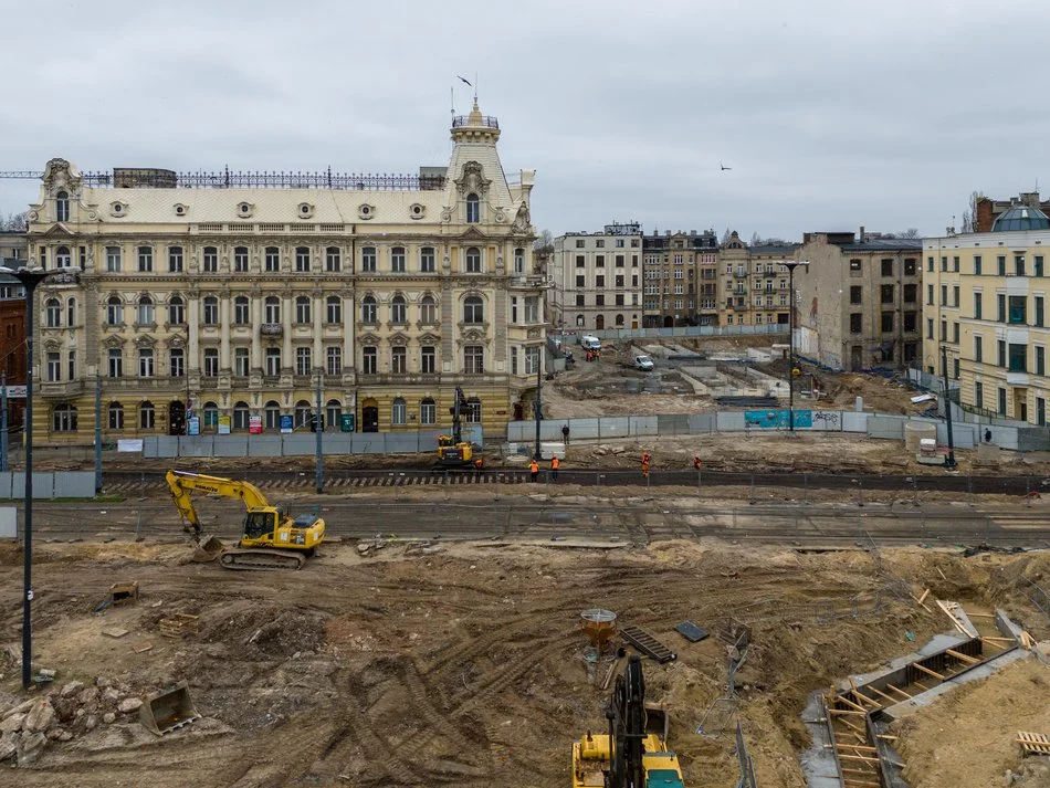 Tymczasowe torowisko w centrum Łodzi ukończone