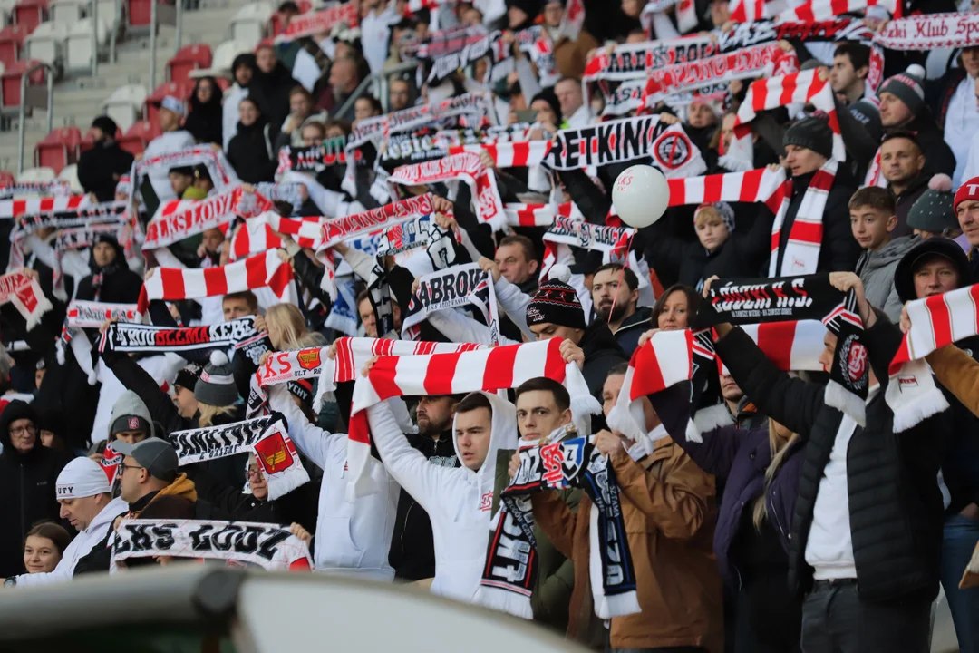 Kibice na meczu ŁKS Łódź i Ruch Chorzów