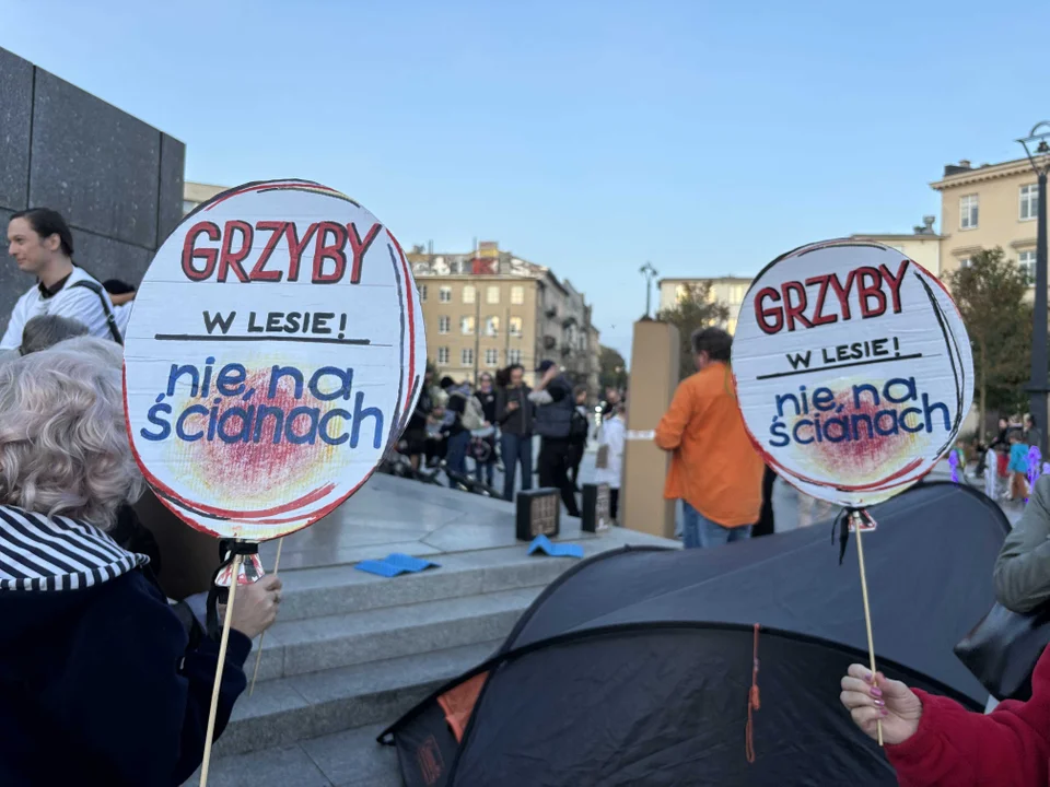 Manifestacja Łódzkiego Stowarzyszenia Lokatorów