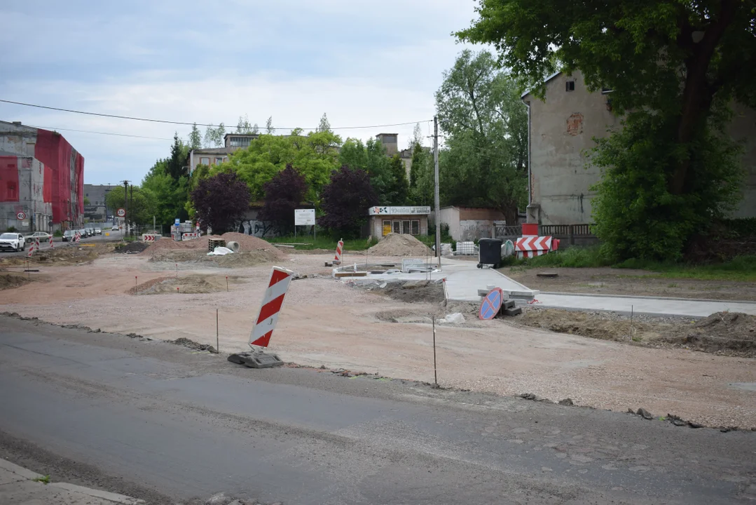 Budowa ronda na ul. 1 Maja w Zgierzu