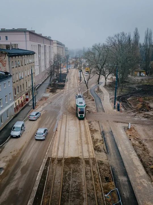 Udany przejazd techniczny tramwaju MPK Łódź na Wojska Polskiego