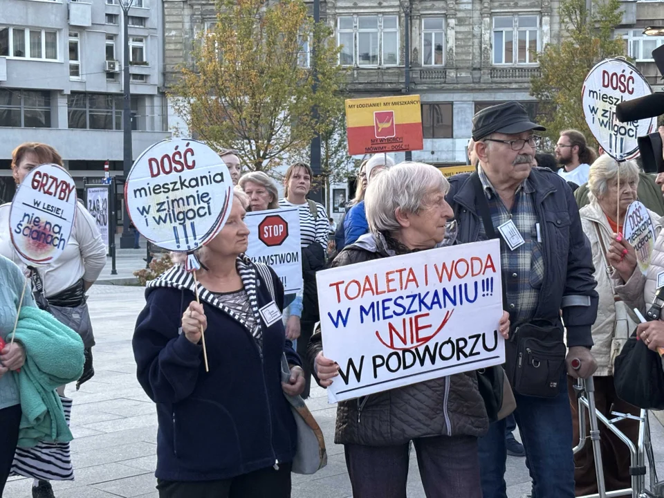 Manifestacja Łódzkiego Stowarzyszenia Lokatorów