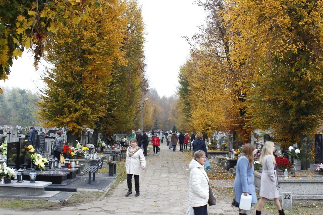 Tłumy łodzian na cmentarzu na Kurczakach