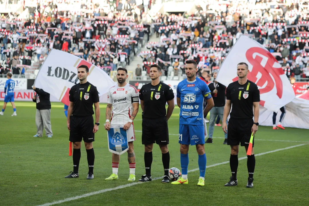 Kibice na meczu ŁKS Łódź i Ruch Chorzów