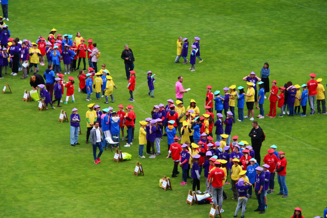 Flash mob na stadionie ŁKS Łódź im. Władysława Króla