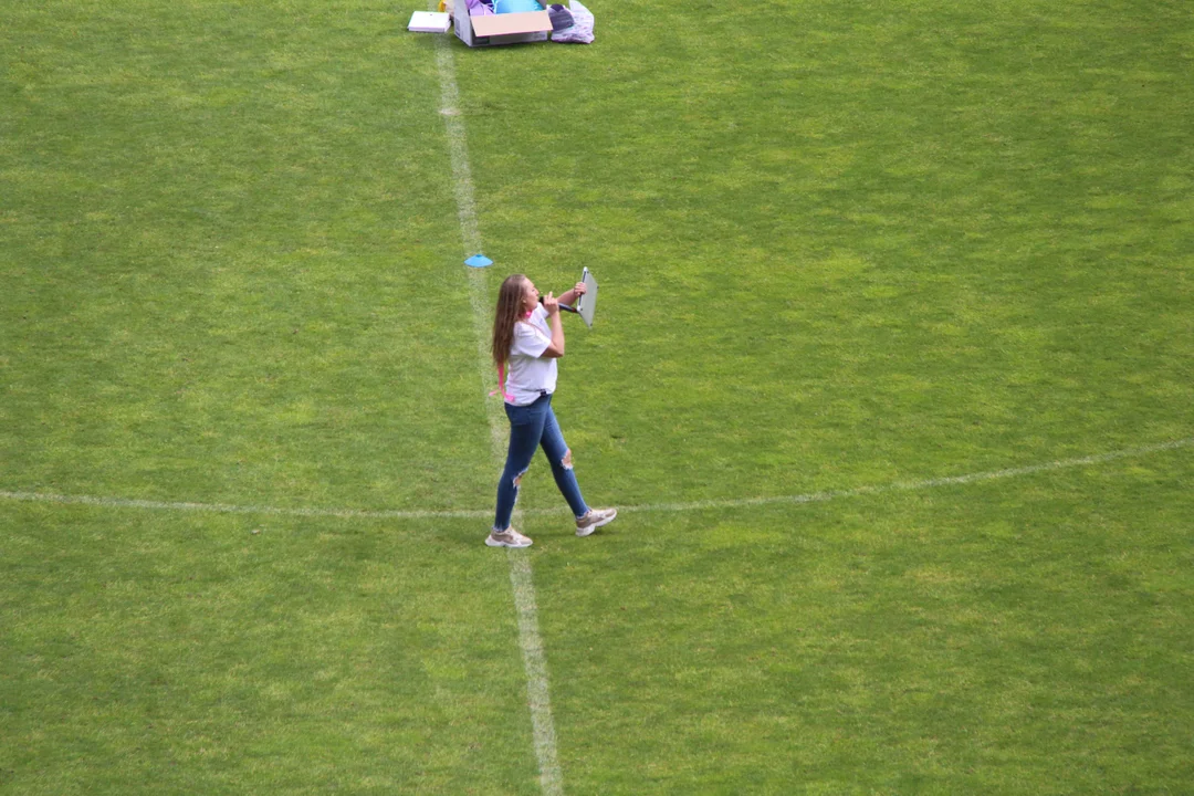 Flash mob na stadionie ŁKS Łódź im. Władysława Króla