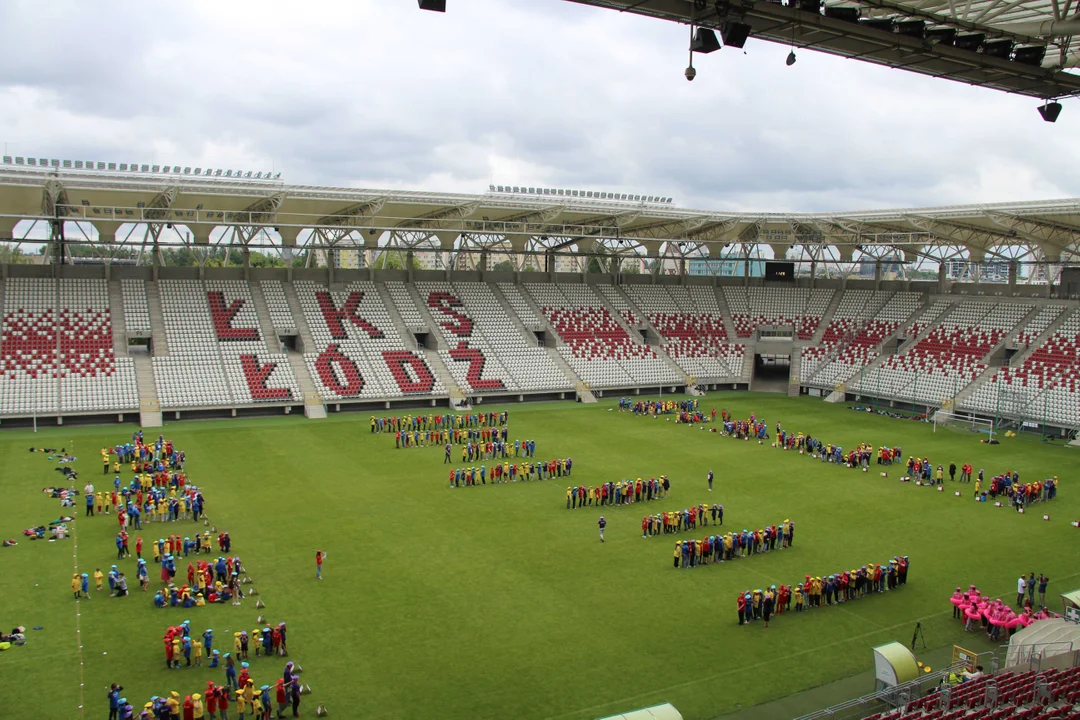 Flash mob na stadionie ŁKS Łódź im. Władysława Króla