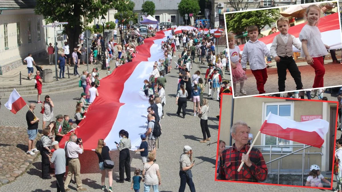 Kutno świętuje! Wielu mieszkańców przeszło przez centrum z gigantyczną flagą [ZDJĘCIA] - Zdjęcie główne