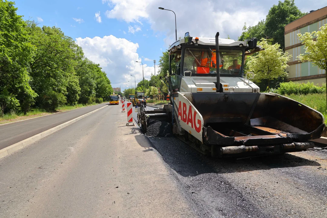 Trwa remont ulicy Lutomierskiej w Łodzi - stan na czerwiec 2024 r.