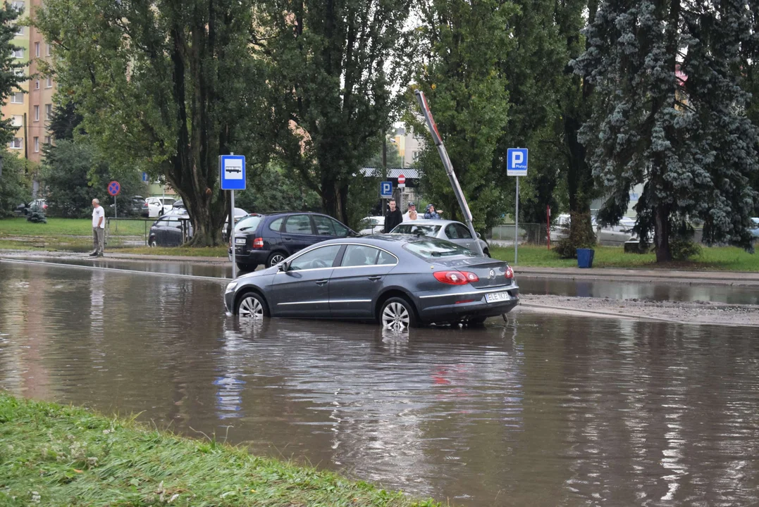 Zalane ulice w Zgierzu