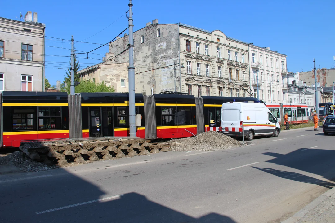 Utrudnienia po wykolejeniu tramwaju w Łodzi