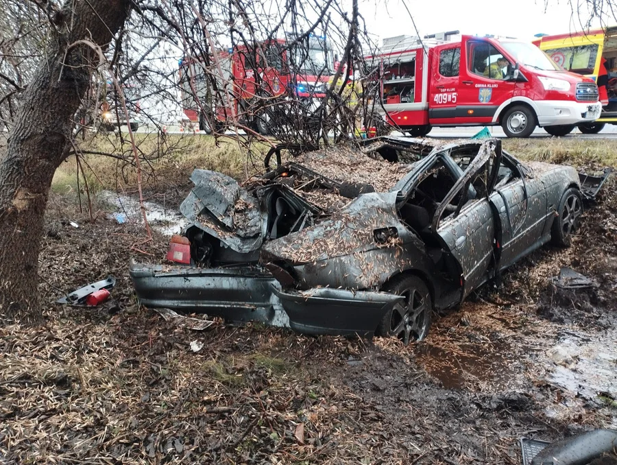 Wypadek gmina Kluki
