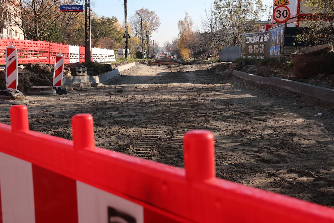 Remont Zakładowej w Łodzi - zdjęcia z listopada 2025