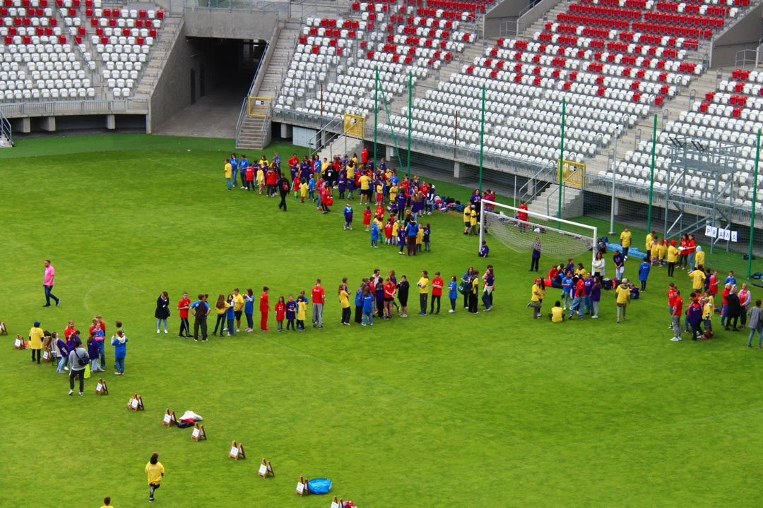 Flash mob na stadionie ŁKS Łódź im. Władysława Króla