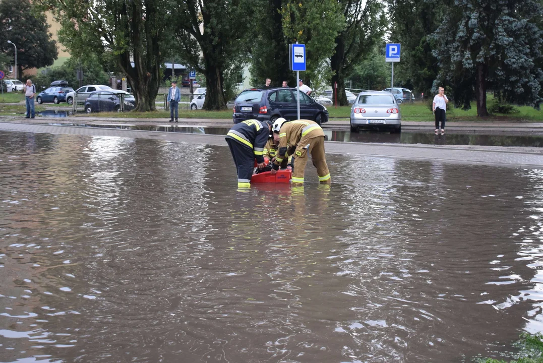 Zalane ulice w Zgierzu