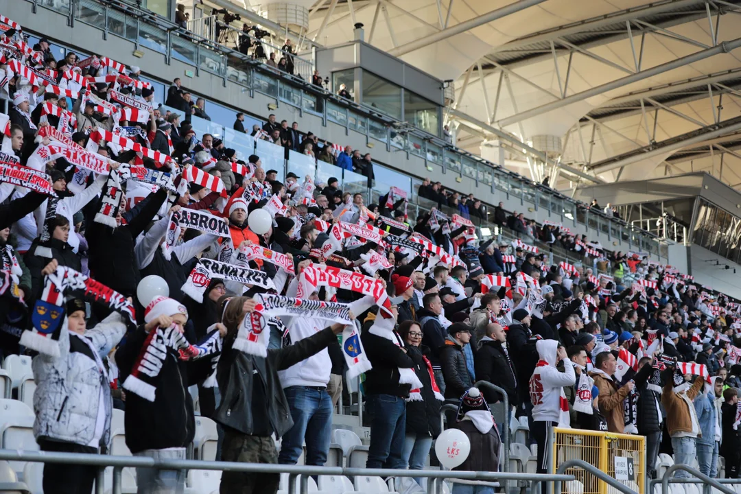 Kibice na meczu ŁKS Łódź i Ruch Chorzów