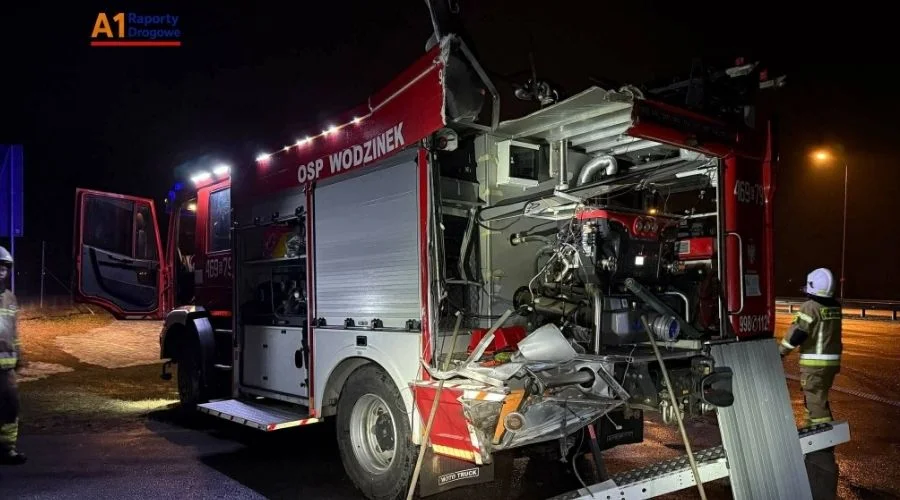 Nocna akcja na A1 Wodzinek