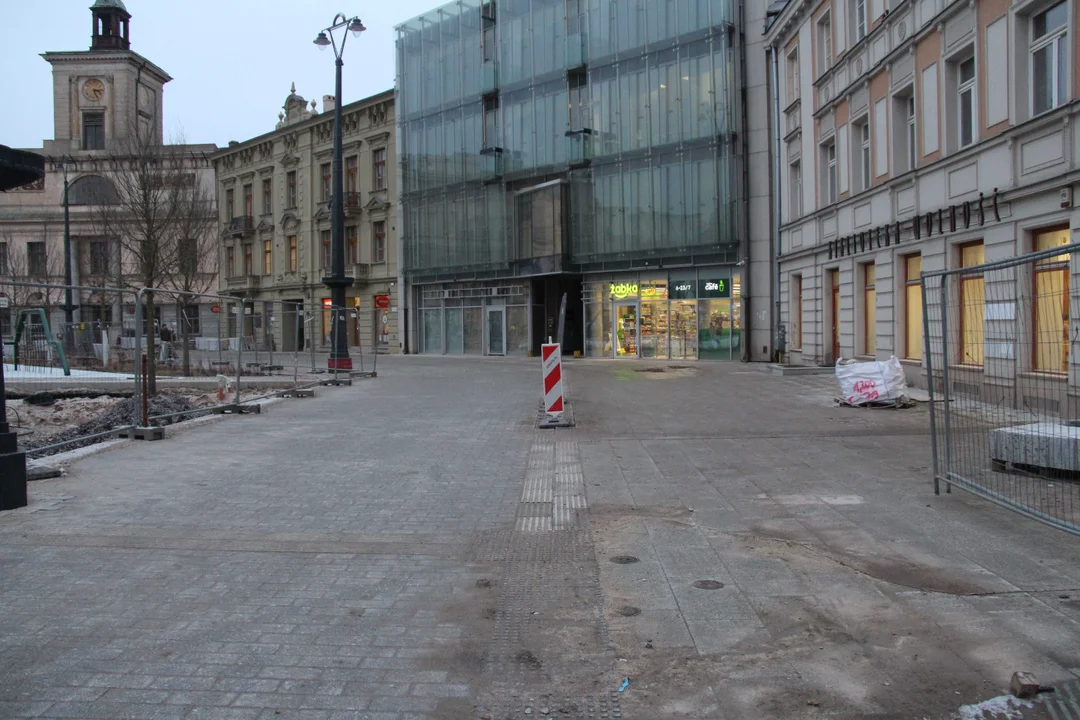 Remontowana ul. Legionów i plac Wolności w Łodzi