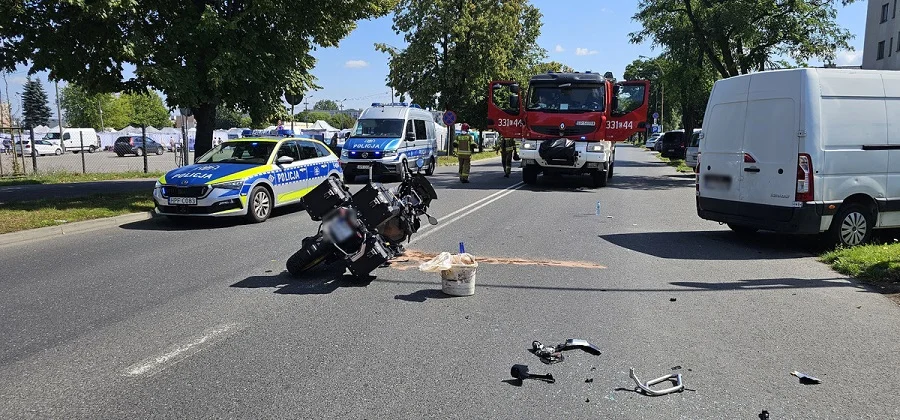 Wypadek Piotrków ul.Dmowskiego