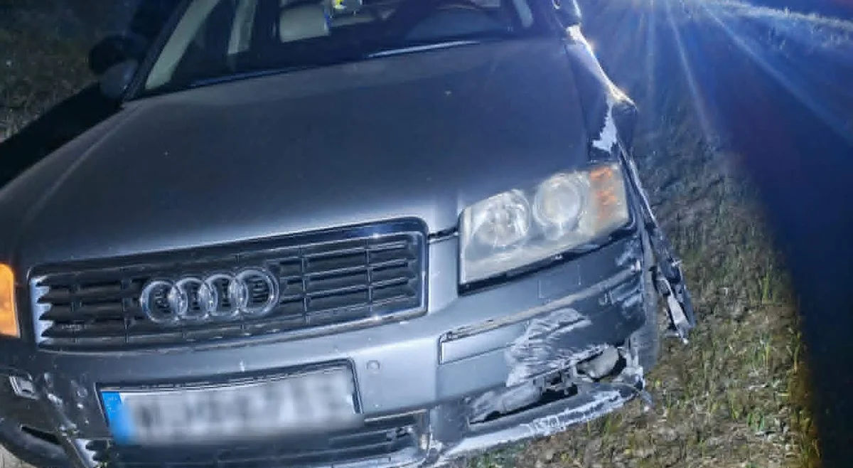 Sceny jak z filmu akcji! Kierowca audi próbował staranować radiowóz [ZDJĘCIA]